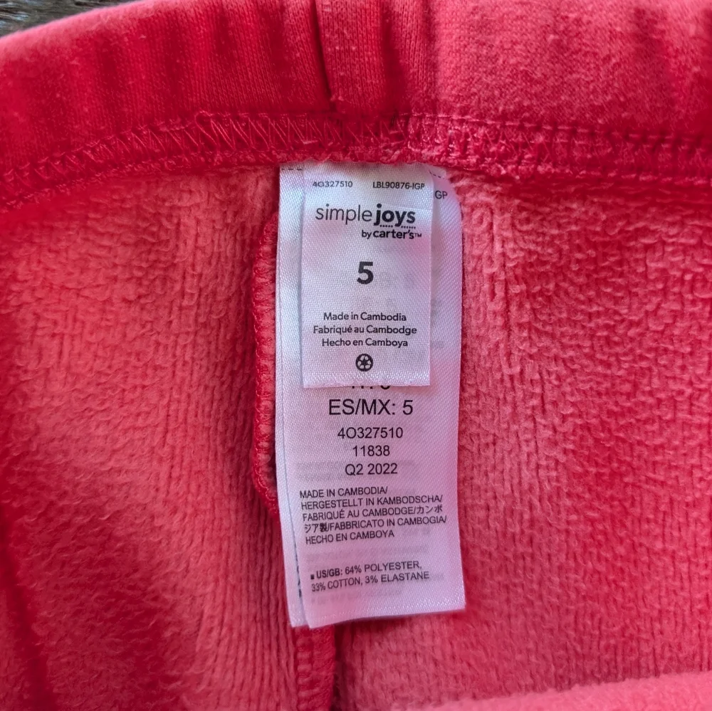 Carter's Fleece Leggings Lot Of 3 Size 5